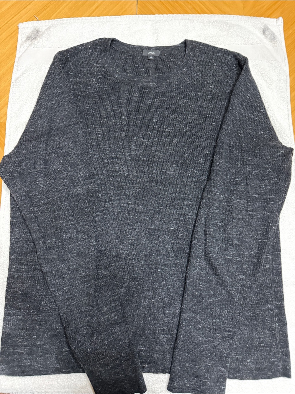 Vince Dark Charcoal Knit Crewneck Sweater